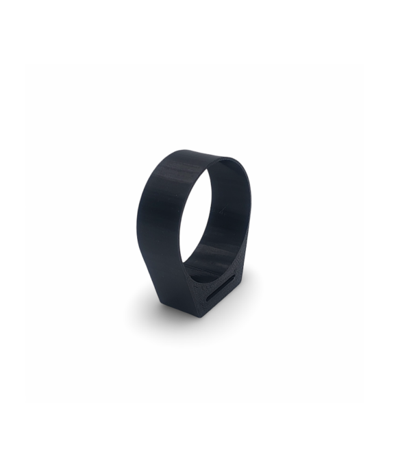 Honda-Breather-Separator-Band-17366435000-Standing Standing vertical view of the 3D printed Honda breather separator band replica (17366-435-000), highlighting the flexible TPU loop design for XL600R and NX650 models.