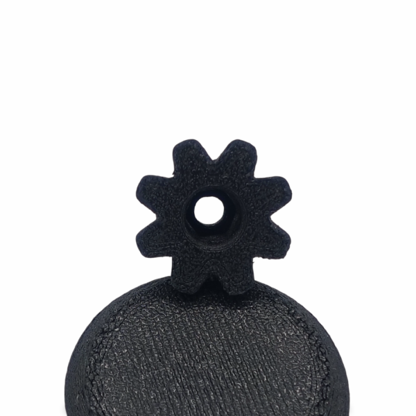 Detailed view of the inner hole of the replacement Carb Idle Screw Knob compatible with Honda motorcycle with part number 16029-MCE-003