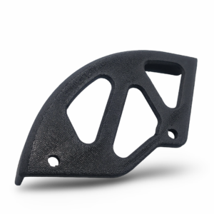 Front Angeled view of the alternative Rear Brake Guard for Honda XRV750 and Honda NX650 with part number 43330-MN9-000