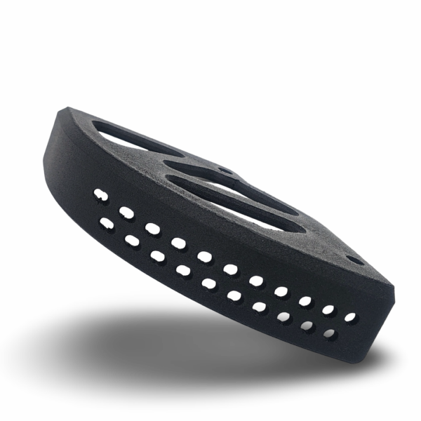 Top side view of the alternative Rear Brake Guard for Honda XRV750 and Honda NX650 with part number 43330-MN9-000