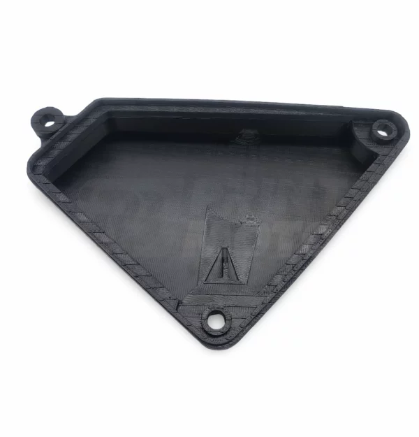 Bottom view profile showing the precise geometry engineered to seal cleanly against the factory air filter element