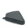 Angled 3D perspective of the Honda CB400F left side cover replica (83700-377-000) showcasing the contoured ASA surface and factory-correct curvature for classic restoration.