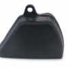 Macro front view of the 3D printed Honda CB400F left side cover (83700377000) showcasing the smooth ASA surface finish and high-resolution layer adhesion for a factory-original look.