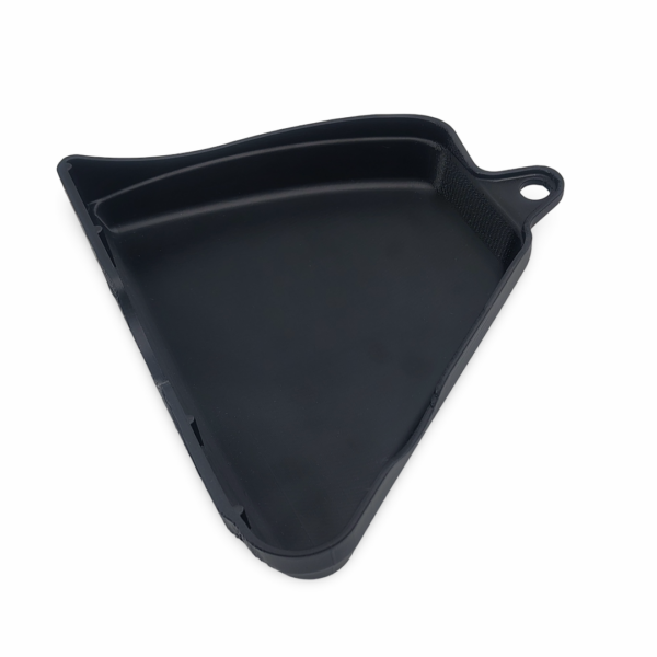 Full internal view of the 3D printed Honda CB400F left side cover (83700-377-000) showing the reinforced ASA structural ribs and mounting tab points for classic restoration.