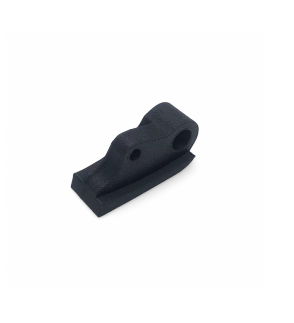 Angled bottom view of the Honda NX250 Lower Chain Slider (52155-KW3-000) showing R3print Moto's precision fitment.