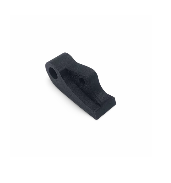 Close-up detail of the PAHT-CF Carbon Fiber Nylon texture on the R3print Moto NX250 chain slipper.