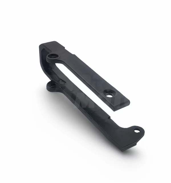 honda-xl500r-chain-slider-52170-MC4-000-rear-view Rear view of the 52170 MC4 000 chain slider for Honda XL500R in TPU. This view highlights the high-impact material thickness designed for chain slap dampening and swingarm protection.