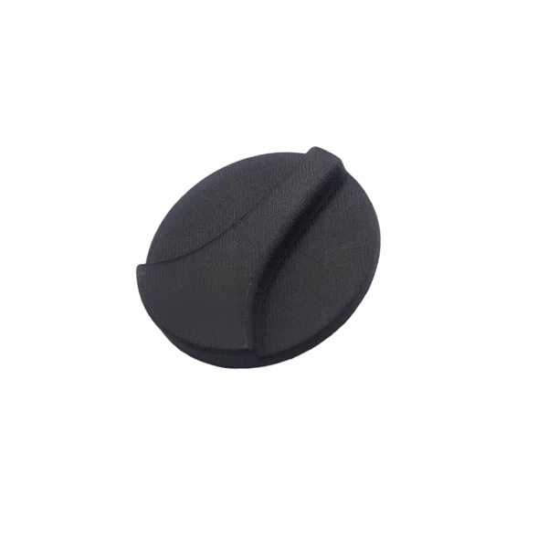 The R3print Moto 3D printed PAHT-CF carbon fiber fuel petcock and frame-mount choke lever / selector knob (58481-49302) for Suzuki classic motorcycles, including the VX800, GS750, GS1000, and GS1100 series