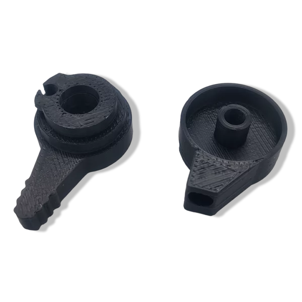 choke-lever-klr650-46092-1123-housing-lever-parts-view Two piece 3D printed ASA choke lever housing and thumb lever for Kawasaki KLR250
