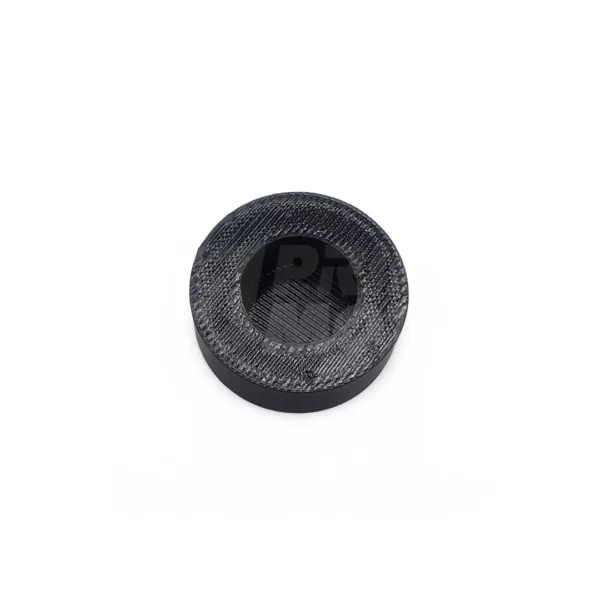 Bottom view highlighting frame mount socket hole on Kawasaki KLR650 fuel tank rubber damper 92075-101