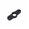 fuel-tank-nut-retainer-klr650-bottom-profile Bottom view displaying frame insertion contour on Kawasaki KLR650 stripped tank nut repair block