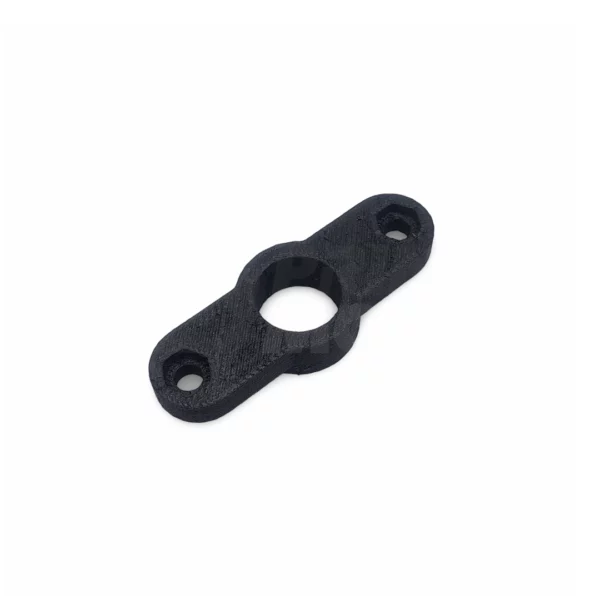 fuel-tank-nut-retainer-klr650-bottom-profile Bottom view displaying frame insertion contour on Kawasaki KLR650 stripped tank nut repair block