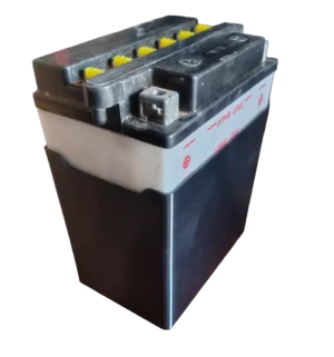 The R3print Moto flexible TPU battery box holding a standard Yuasa YB14-A2 battery with 134x89x166mm measurements