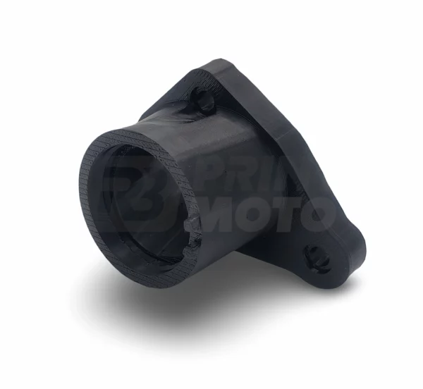 Left profile angle of flexible, oil-resistant TPU carburetor insulator for vintage Honda 500cc and 650cc single cylinder motorcycles.