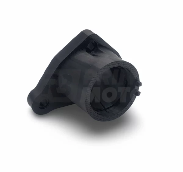 Right profile angle of 3D printed aftermarket intake joint boot compatible with Honda XBR500, GB500, and NX650.