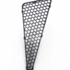 Top view showing honeycomb mesh pattern on 3D printed ASA coolant reservoir guard for Kawasaki KLR650