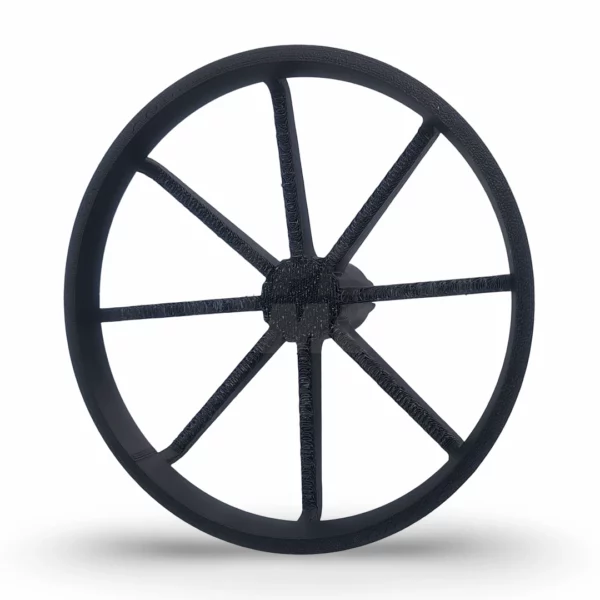 Detailed bottom view displaying center mounting post and airbox interface flange on DR-Z400 filter holder