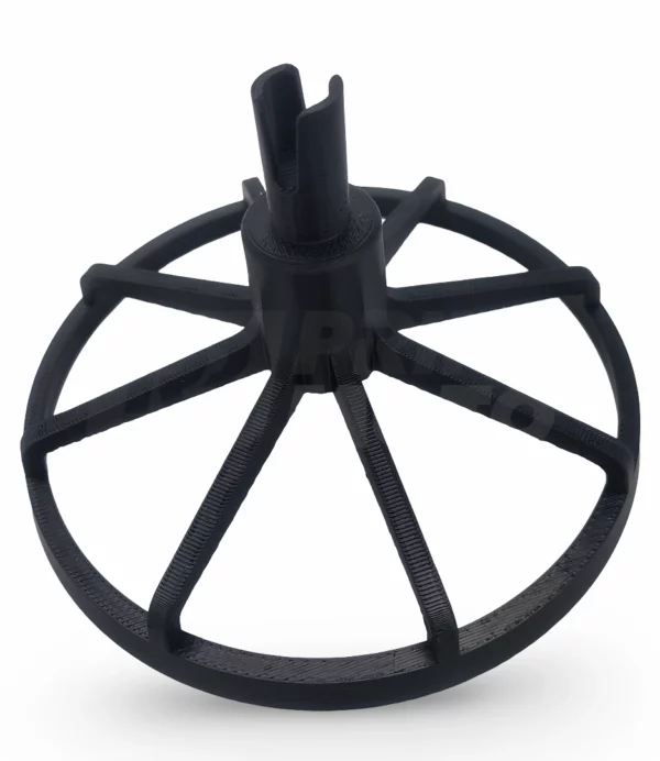 Close-up view of 3D printed ASA internal support rib structure on Suzuki DR-Z400 air filter cage