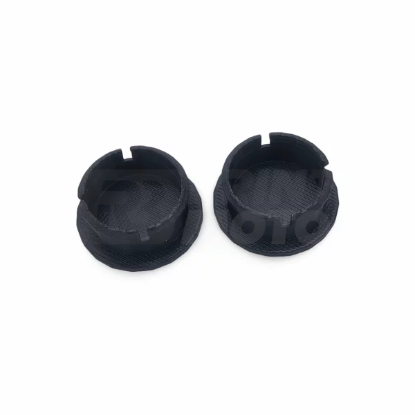 shock-pivot-bolt-cover-11012-1559-retention-hooks-detail Bottom view displaying press-fit retention hooks for frame tube mounting on Kawasaki 11012-1559 cover